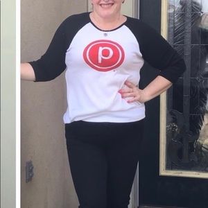 Pure barre raglan top size large